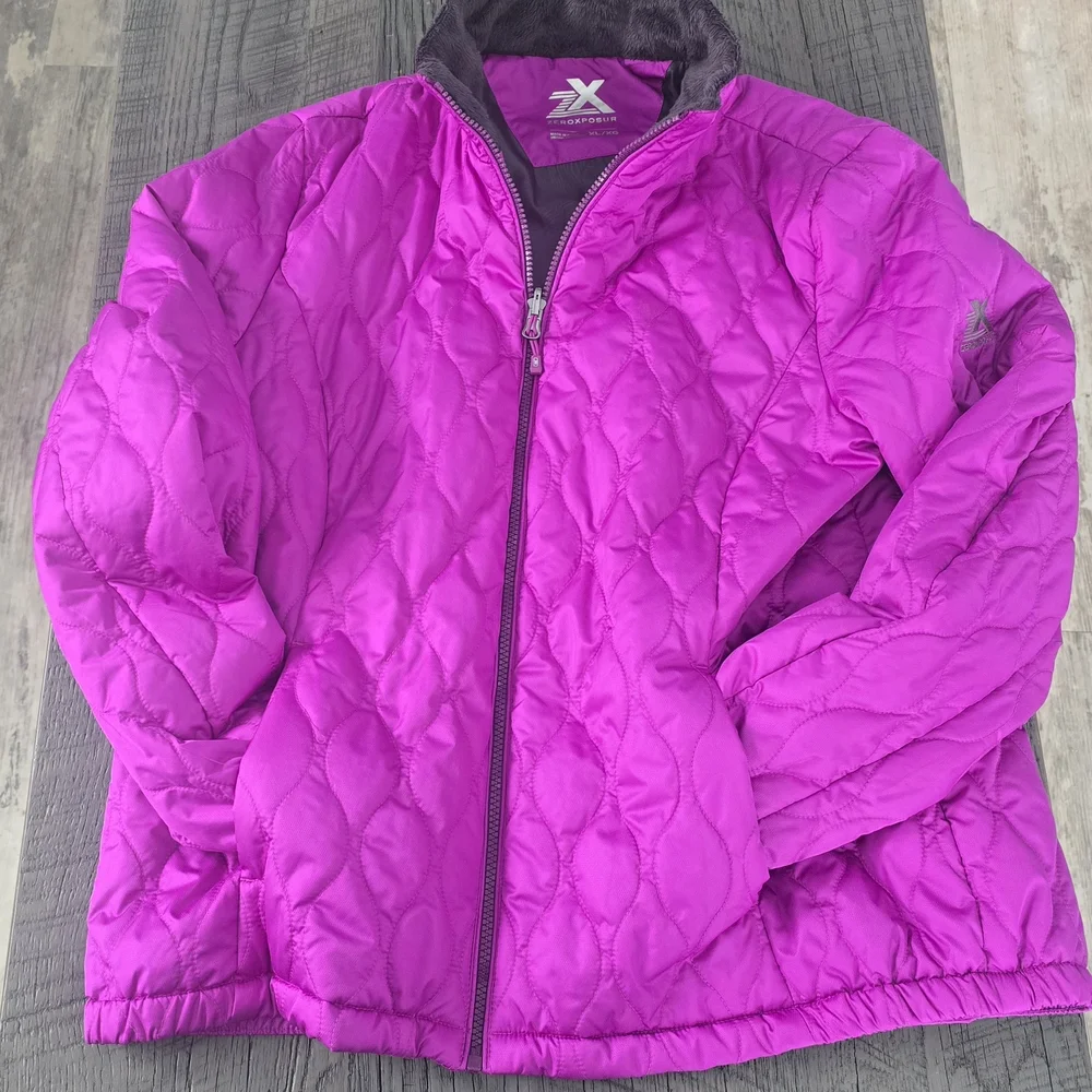 ZeroXposur Women's Fuchsia Quilted Puffer Jacket (SIZE:XL)